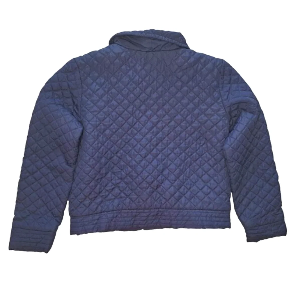 Gymboree Navy Blue Quilted Asymmetrical Jacket Size Small